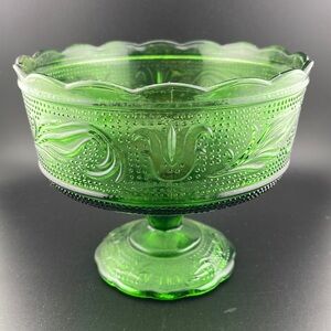 Vintage E.O.Brody Avocado Green Candy Dish M6000